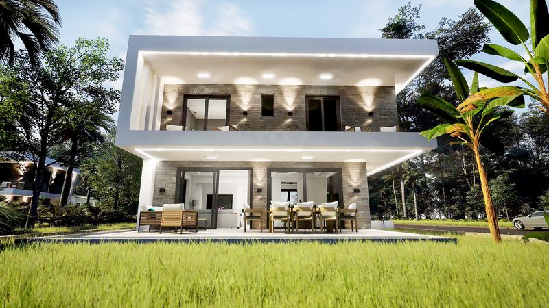 Villa girişi